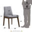 Ensemble de 2 chaises d'appoint Kaela en tissu gris clair et finition noyer