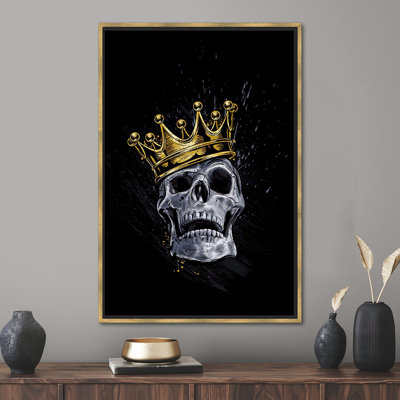 Skull King, Modern Canvas Gift, Trendy Printed, Skull Canvas Decor, Skull King 3D Canvas, Abstract 3D Canvas,