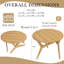 Table basse ronde 34,5 po 2-en-1 avec hauteur réglable ｜ 16,5 po pour table basse, 29,5 po pour table basse Wood