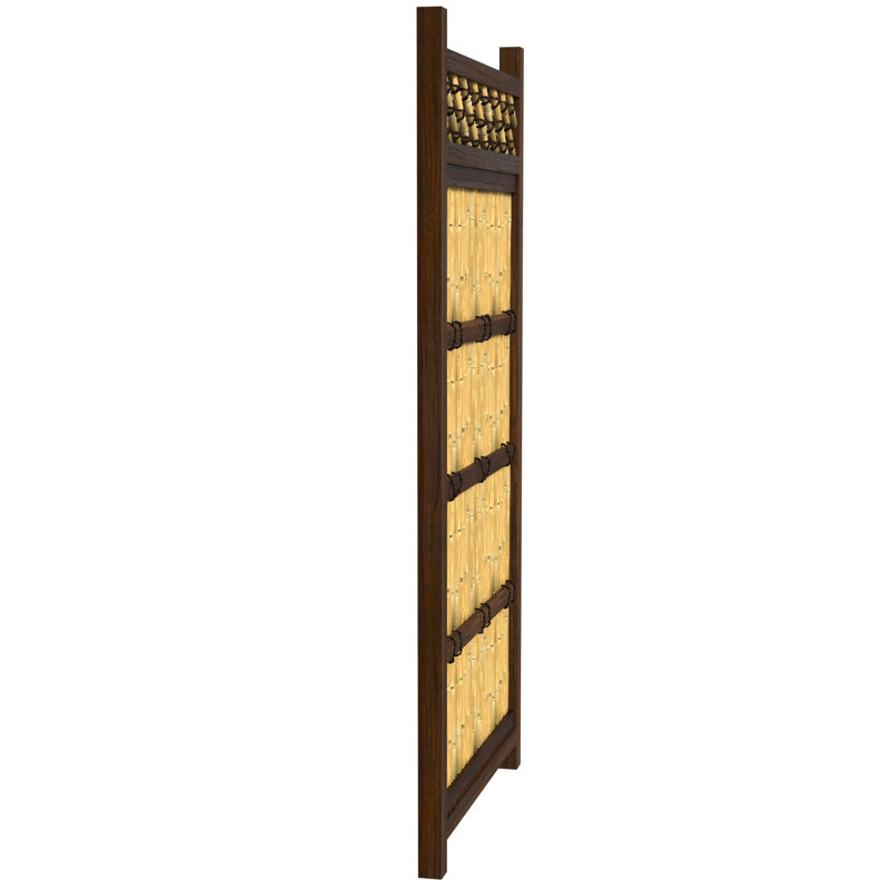 Japanese Zen Garden Fence Panel, 6' H x 3' W, Light Bamboo