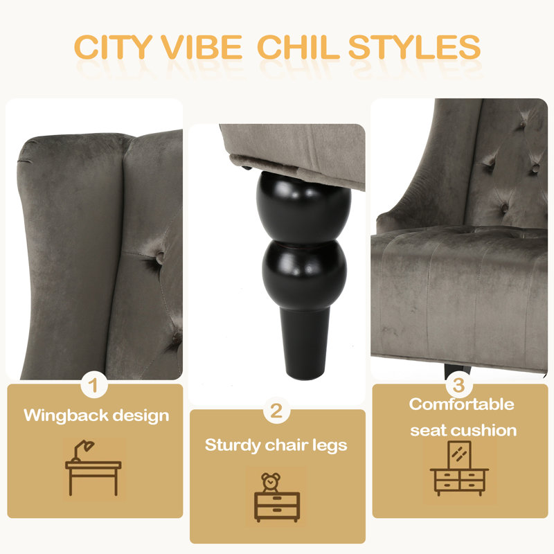 Chaise club à dossier haut