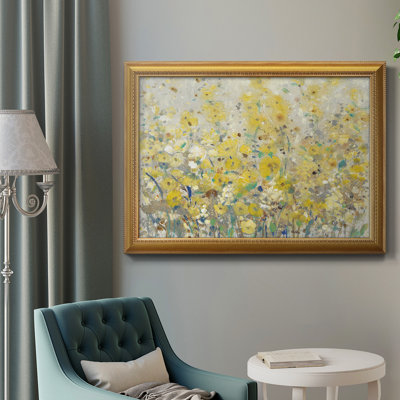 «Cheerful Garden I», peinture sur toile encadrée