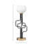 Lampe d'appoint Amarmula, avec ports USB, fini noir mat et laiton vieilli, verre bullé transparent de 7 po-837144110-837144104