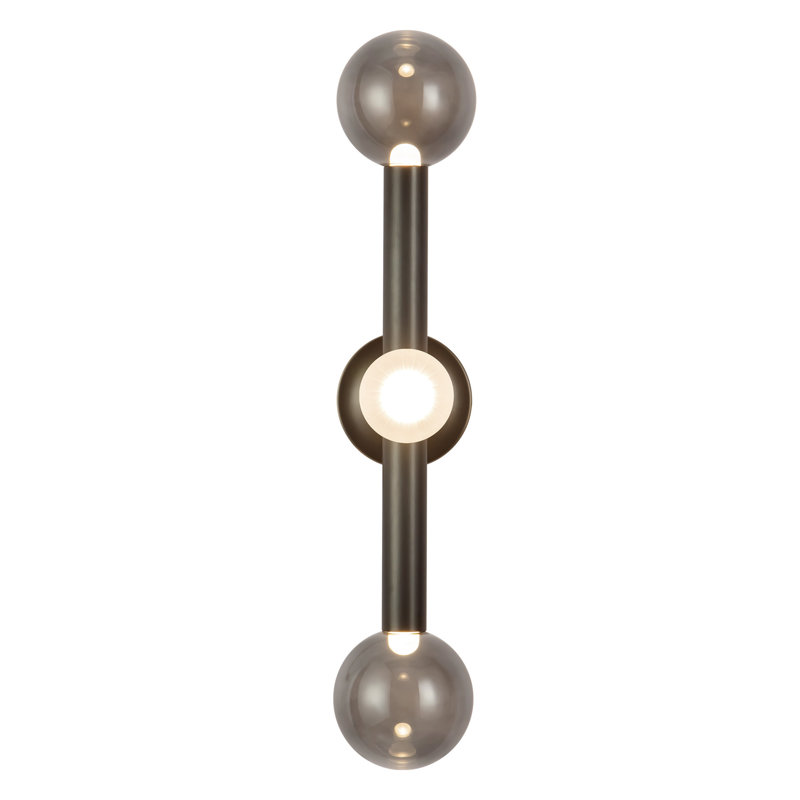 Martinez 3 - Light LED Vanity Light, Urban Bronze/Smoked Glass