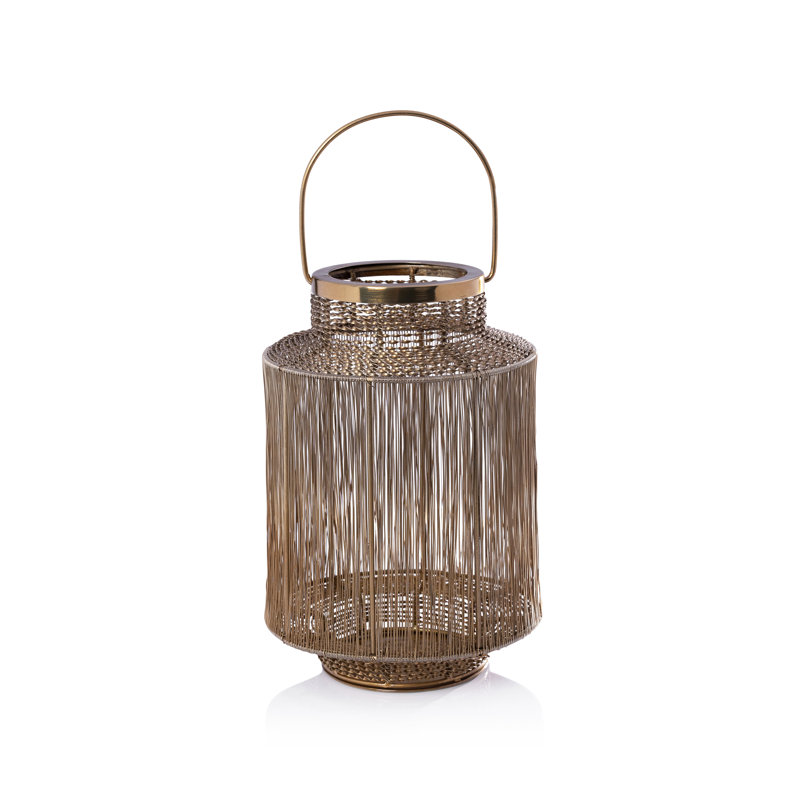 Menorca Decorative Metal Lantern, 12" H x 8" W x 8" D
