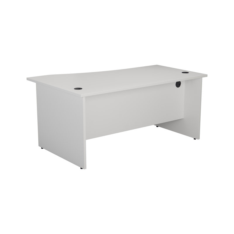 Buariki Desk Shell, Right, White