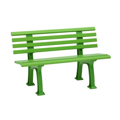 Quiogue Weatherproof Plastic Garden Bench, Apple Green by Red Barrel Studio