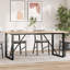 Dining Table O-Frame 75.5 Cm Solid Wood Pine And Steel-2044080924