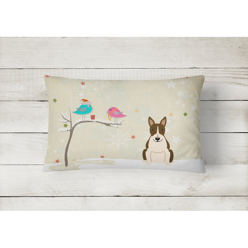 Coussin lombaire intérieur/extérieur neutre christmas modern, Bringé foncé