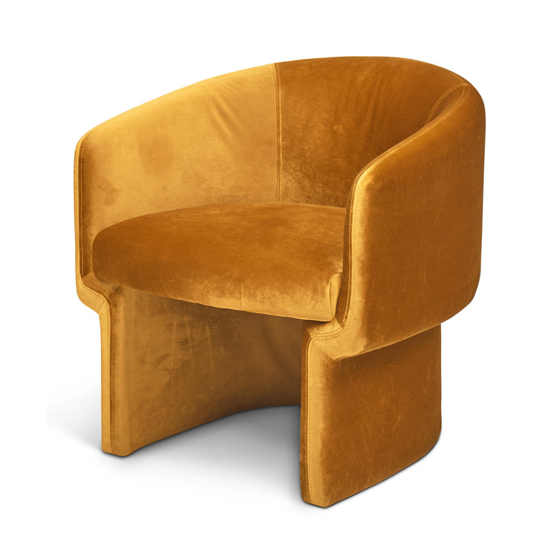 Jessie Accent Chair, Mustard  Velvet