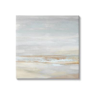 " Abstract Gray Landscape Painting " by Rachel Springer Painting Print