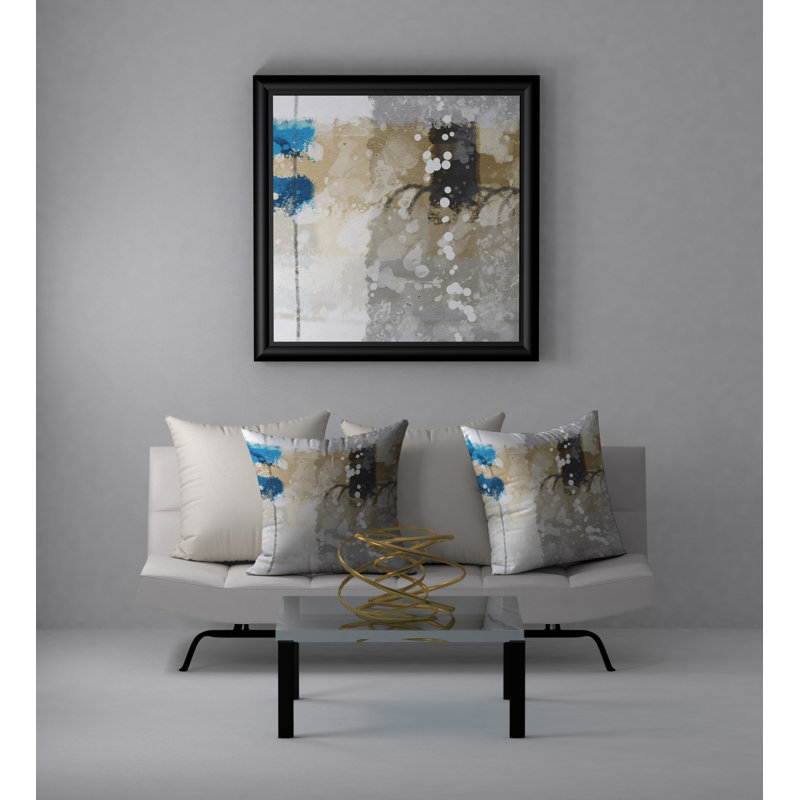 Abstract Reversible Throw Pillow, 18" x 18"