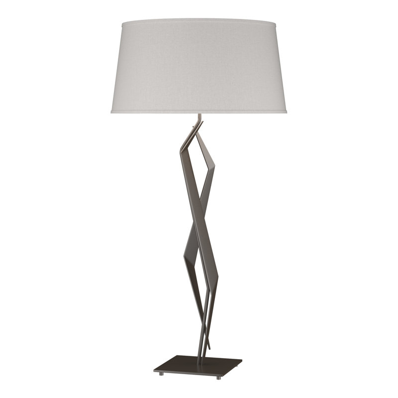 Facet 33.7" Standard Table Lamp, Flax, Oil Rubbed Bronze