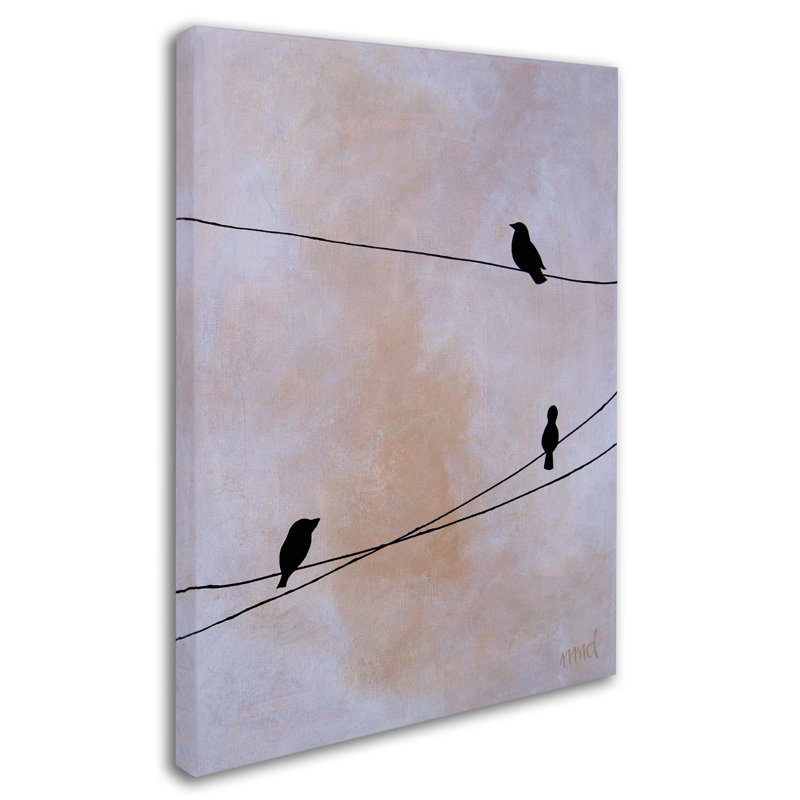 Waldos «Bird on Wire White», impression sur toile tendue, H 24 po x l 18 po x P 2 po