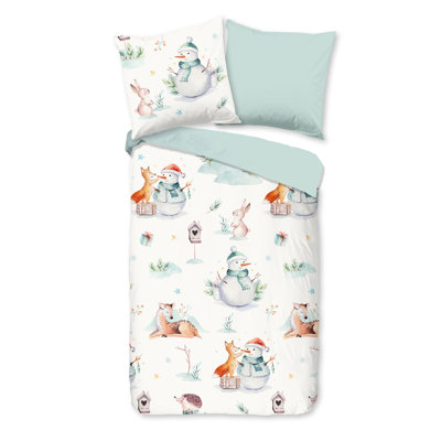 Cotton Abstract Duvet Cover with Pillowcases