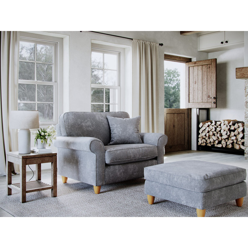 Clarkfield Upholstered Armchair, Grey