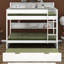 Lit superposé avec lit gigogne et tablettes de rangement, lits superposés en bois avec échelle-385877085-385877087