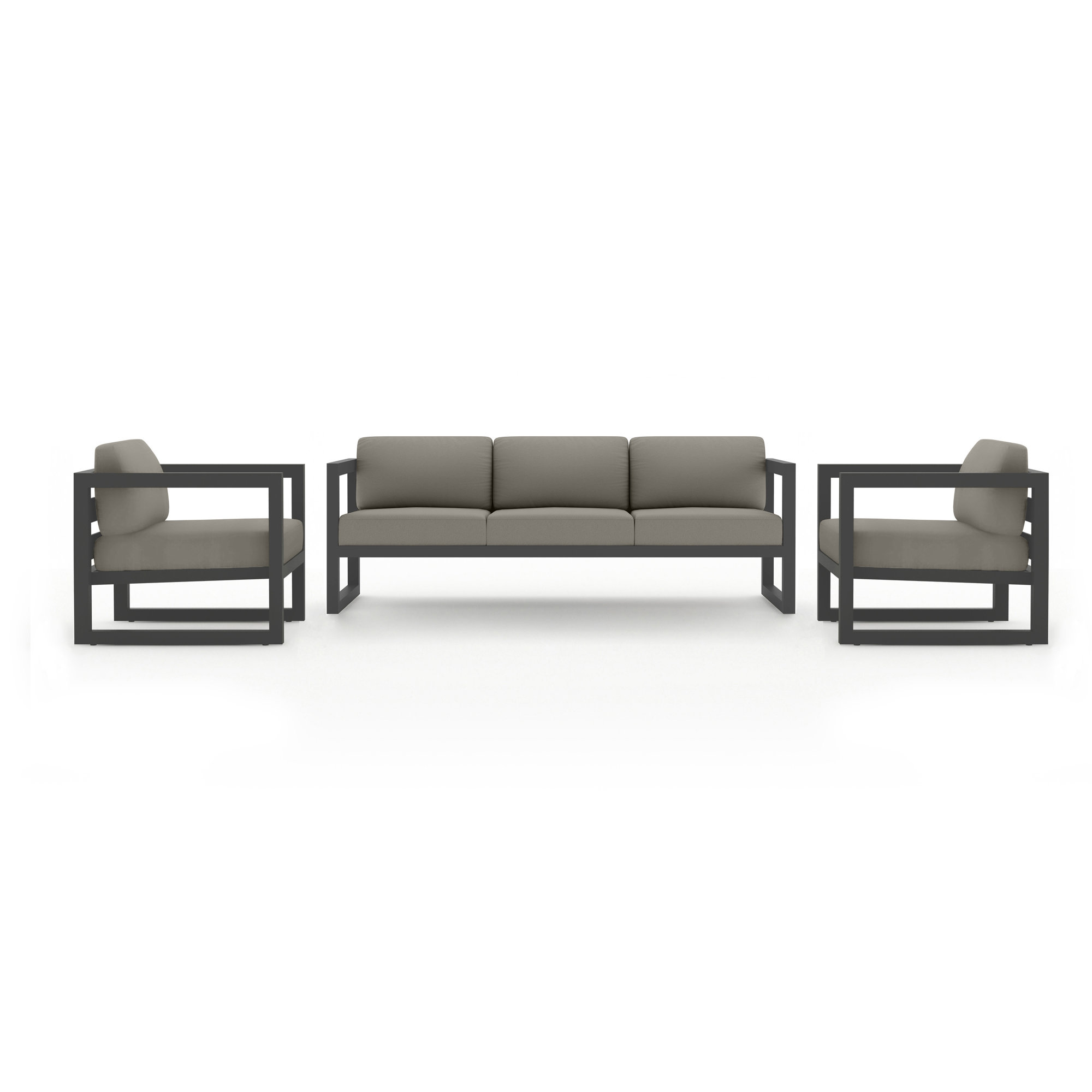 Avion 5 - Person Patio Conversation Set with Cushions, Canvas Charcoal Sunbrella® Canvas