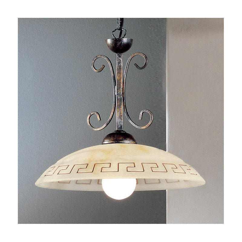 Sidney 1 - Light Black/ Gold/ Silver Dome Pendant