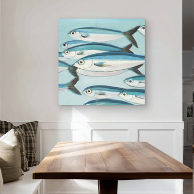 Small fish of caesio caerulaurea - White Bathroom Metal Print