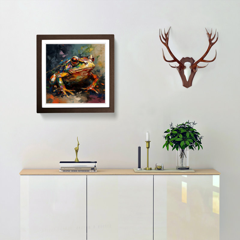 Single Picture Frame Print on Wood, Walnut