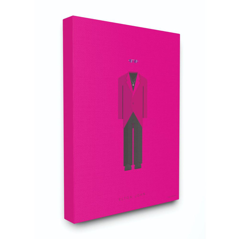 «Elton John Famous People Char Personnages Fashion Design», impression sur toile, H 30 po x l 24 po x P 1,5 po, Toile tendue