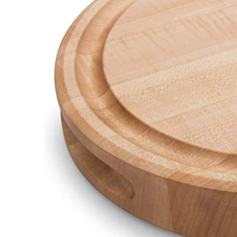 Maple Round 12" Wood Cutting Board with Juice Groove