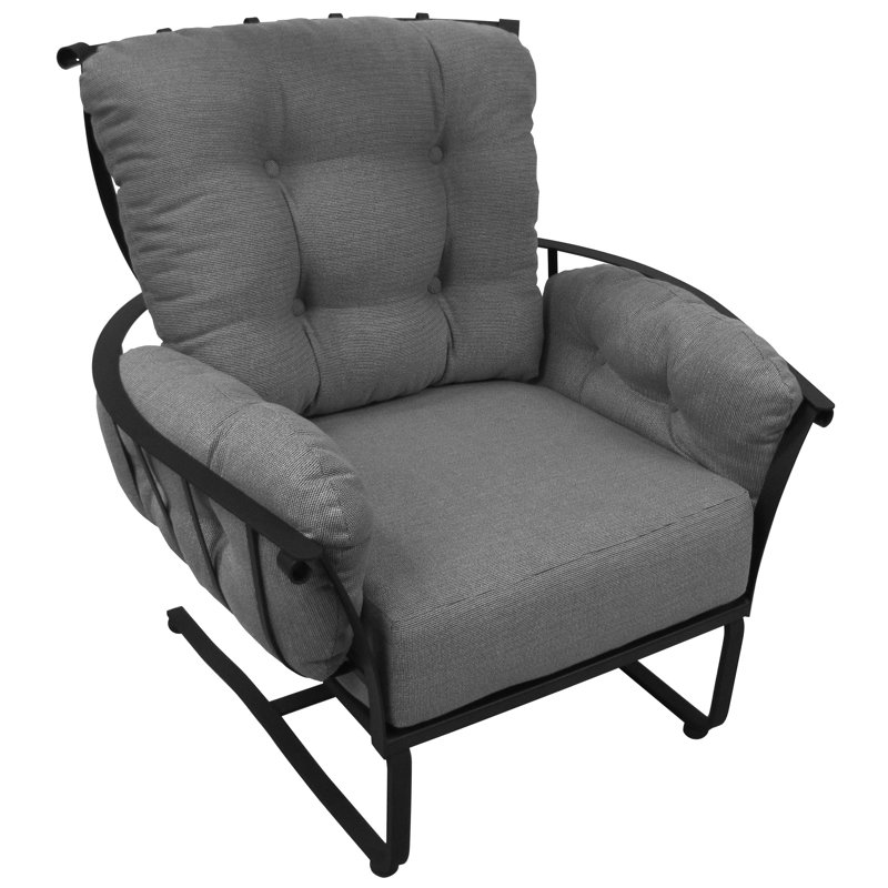 Chaise de conversation à assise profonde avec coussin Asht, Tissu spa
