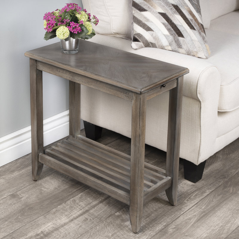 Irvine Side Table, Distressed Cottage White
