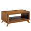 Table basse de 41,5 pouces rectangulaire en bois pour le salon Table basse avec pieds en bois massif