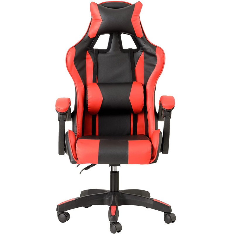 Gaming Chair with Headrest, Red