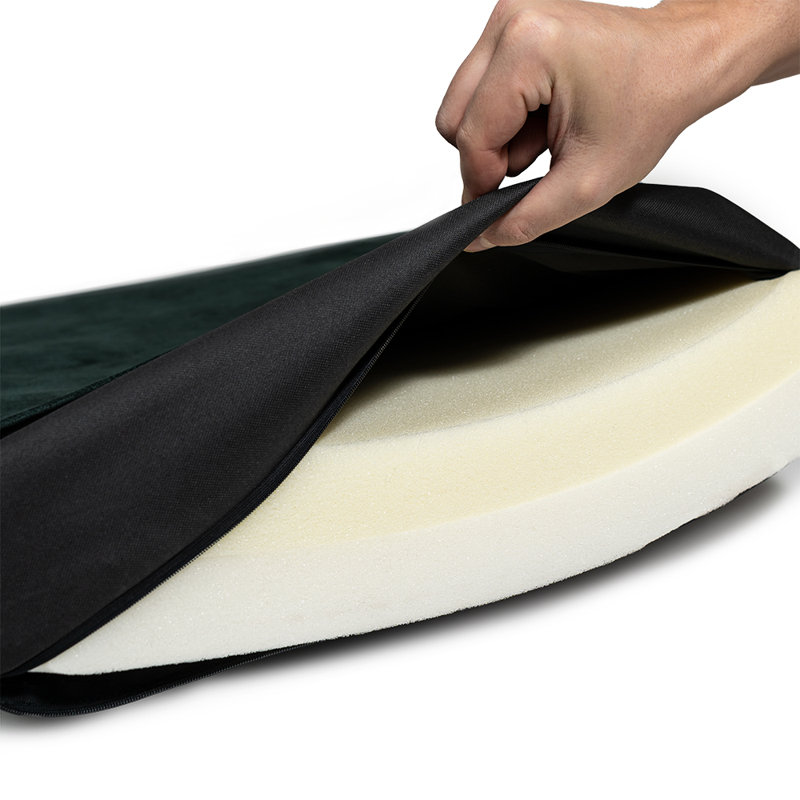 Orthopedic Polyester Pet Bed, Red, 8cm H x 90cm W x 110cm D