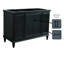 Meuble-lavabo simple 48 po au fini gris foncé - armoire seulement - poignées noires