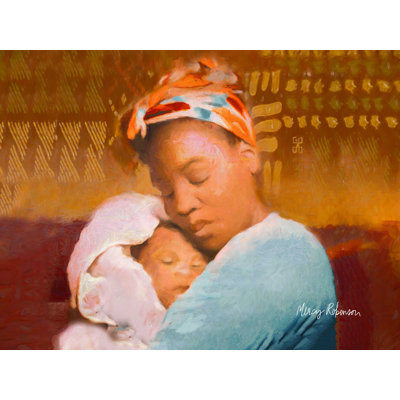 Mère et enfant - reproduction sur toile tendue