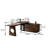 70.87"Retro minimalist brown desk-441484821