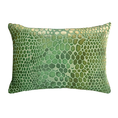 Snakeskin Rectangle Velvet Pillow Cover & Insert