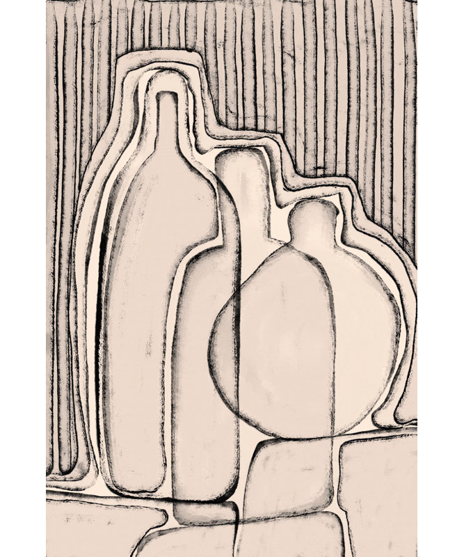 Abstract Bottle Shapes by Other Artist, Matted Framed Print, 40 × 60, White