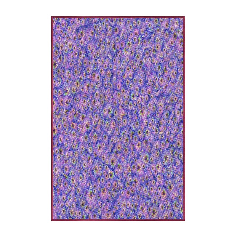 Tapis mauve/rose à tisser électrique, Rectangle 6 pi x 9 pi
