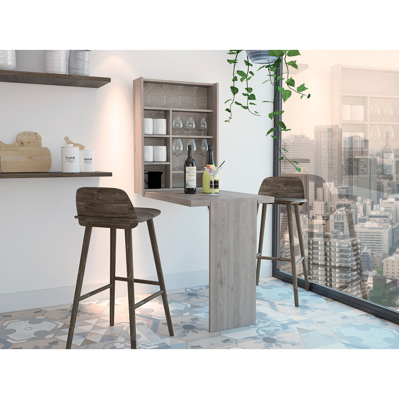 Wakeman Rectangle Foldable Desk, Gray