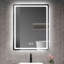 31 po Miroir de salle de bain H LED en cristal poli pour salle de bain