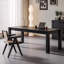 Table de salle à manger rectangulaire noire-1823317630