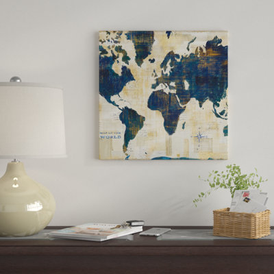 « square map collage square », impression sur toile