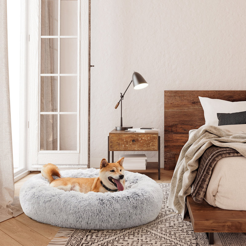 Lit pour bébé en fourrure Calming Cuddler, Gris, H 5,91 po x l 24,8 po x P 24,8 po