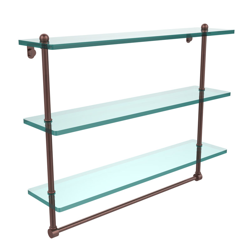 Tablette à 3 niveaux avec barre à serviettes Gober, 22", Cuivre antique