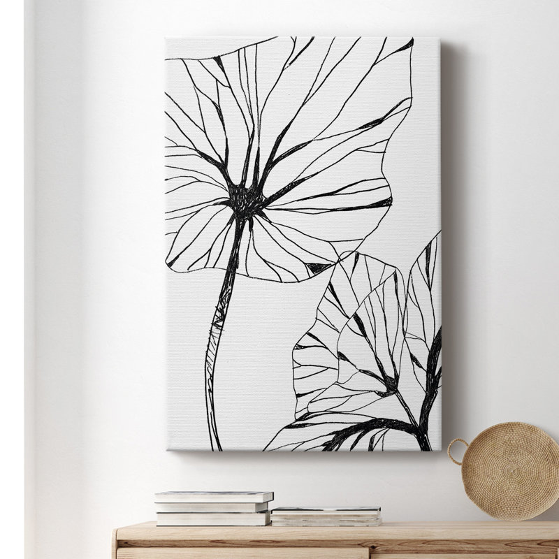Linear Tropics with Gold III - reproduction d'art sur toile tendue, L 16 po x H 27 po