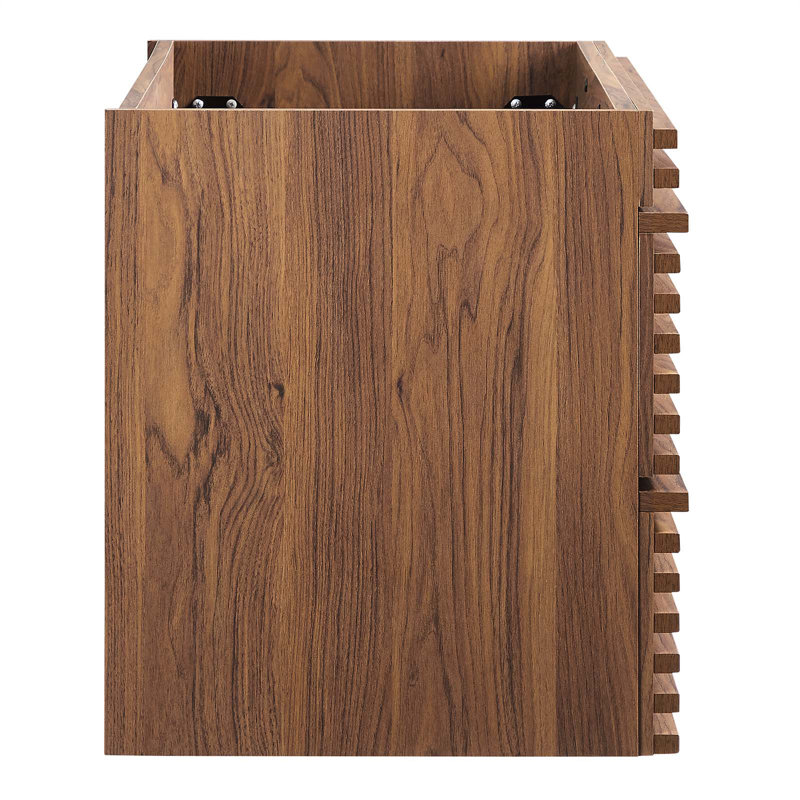 Render 36'' Walnut Wall-Mount Bathroom Vanity Cabinet