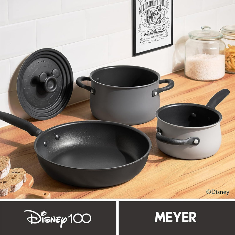 Meyer Prestige Disney Steamboat Willie Limited Edition 4 Piece Pan Set - Black