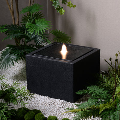 12.79" H Square Bubbler Fountain