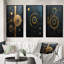 "Sagesse antique en bleu sarcelle et or" 3 pièces-1057953715-1057953709