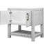 Meuble-lavabo 36 po avec comptoir en marbre de Carrare et lavabo, quincaillerie-106633451